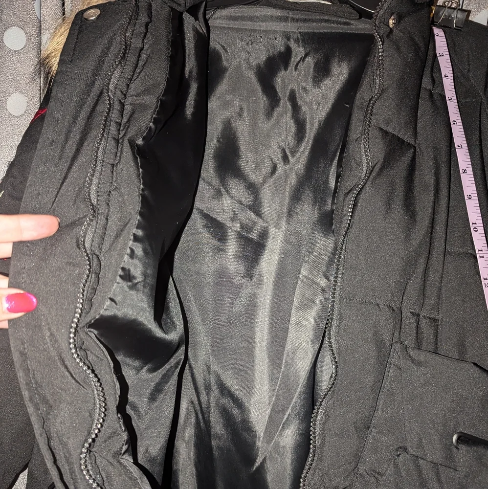 Embroidered Sleeve Hooded Full Zip Jacket XXL